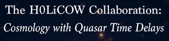 The H0LiCOW collaboration has revealed its measurement of the Hubble constant H 0 from its analysis of three multiply-imaged quasar systems through strong gravitational lensing: H 0 = 71.9 +2.4 3.