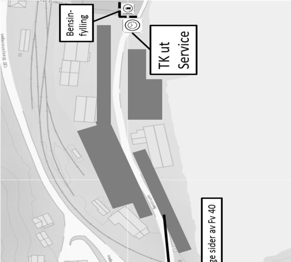 Fra: TK D - Service inn, Rødberg Distanse (km) Del 2 Side Til: E - Service ut, Brannstasjonen 1,04 Etappe 8