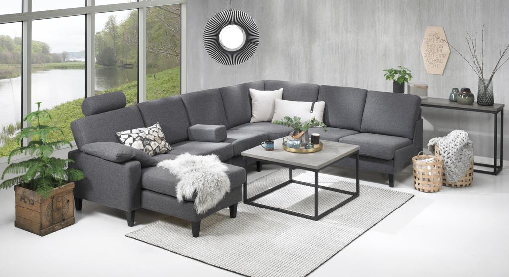 VERONA BYGGESYSTEM kun fantasien setter grenser 23.655,SOFA ESTENO LAMPE Ø 70 6.420,- ORD. 31.