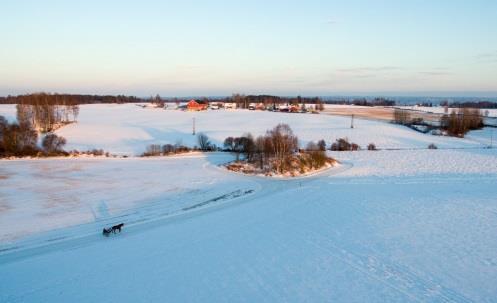 Treningsløypene ligger på eiendommen.