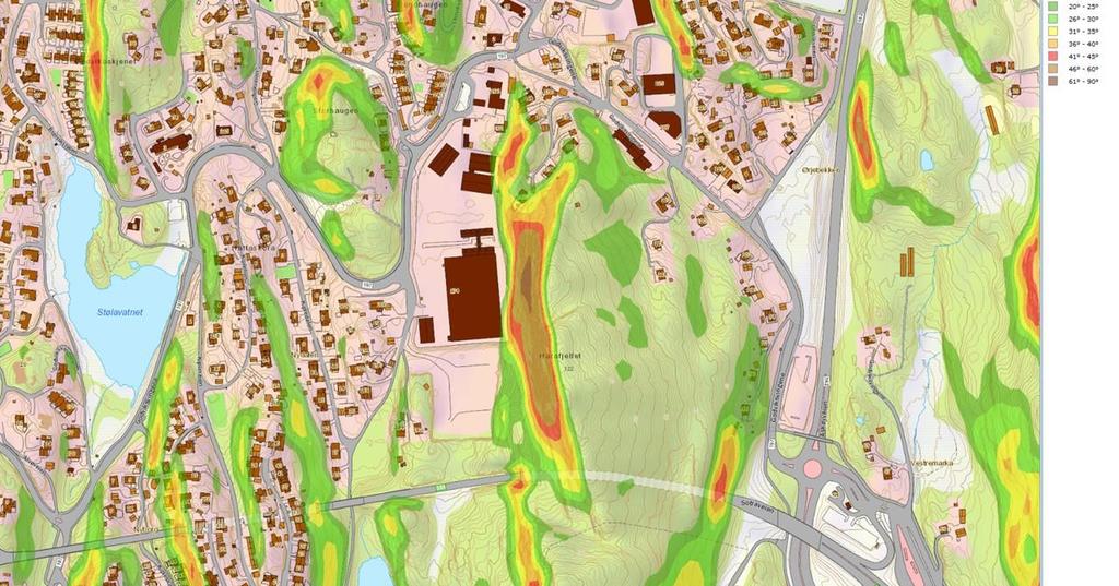 Observasjoner gjort under befaring. Berggrunns- og løsmasseinformasjon fra NGU, www.ngu.no. Aktsomhetskart og skredhistorikk fra NVE, www.nve.