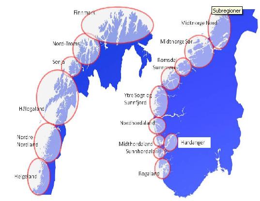 Tredje generasjons lokaliseringsstruktur Omfang og innretning styres