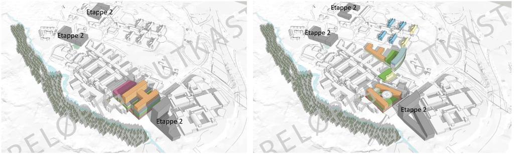 Alternativet innebærer bygging tett på den vernede bebyggelsen på Gaustad sykehus, hvilket kan innebære en reguleringsmessig risiko.