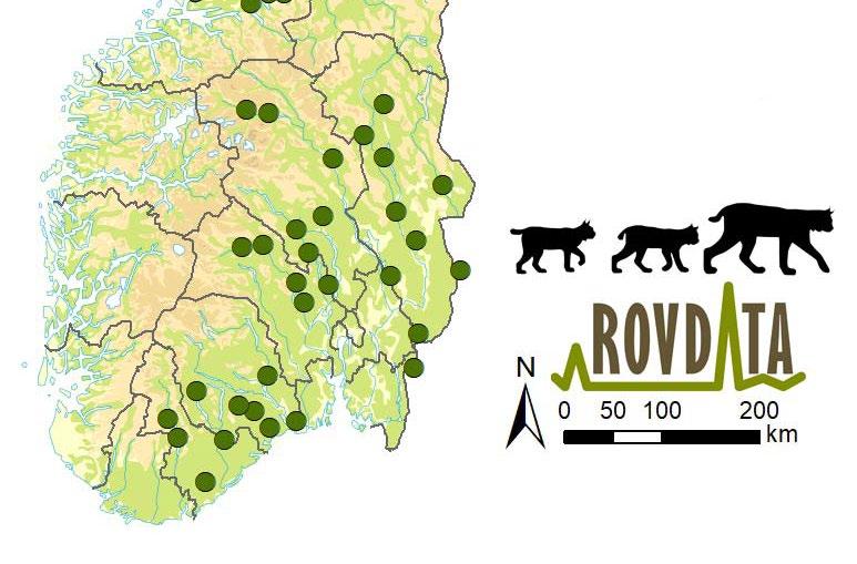 Sak 10/2018 Vurdering av kvotejakt på gaupe i 2019 Side 6 av 18 Tabell 2. Antall familiegrupper av gaupe i region 2 siste tre år (2015-2017) og tre-års gjennomsnitt i perioden.