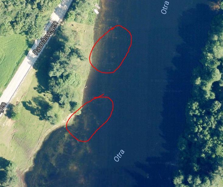 Vannføring 140 m3 03. juni.2018 kl. 11.00 Dronehøyde ca. 80 meter. Vannføring 65 m3 08. juli kl. 12.00 Dronehøyde ca. 80 meter. Gjennomgang av dronefilm ble gjort med kultiveringsutvalget.