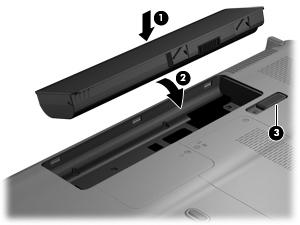 Sette inn eller ta ut batteriet FORSIKTIG: Du kan miste data når du bytter et batteri som er den eneste strømkilden.