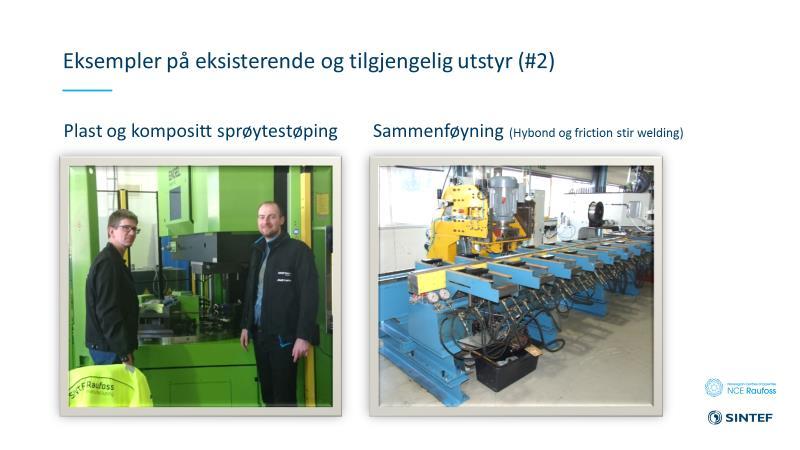 Minifabrikker & Prosjekteksempler MF1 Additiv tilvirkning MF2 Plast &