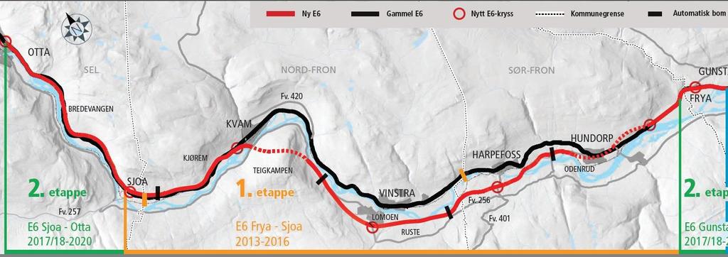 Gudbrandsdalen endrer seg ny E6 og nye muligheter Politisk prosjekt Tydelig