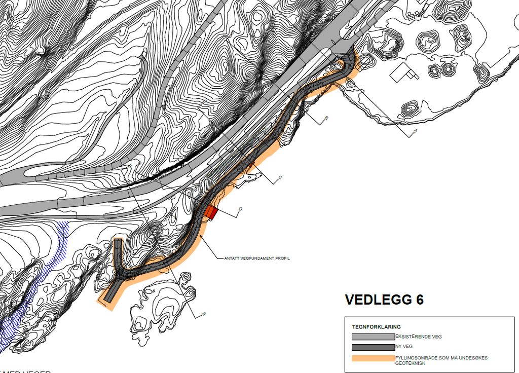 Vikan Industriområde Miljøundersøkelse av sjøbunnsedimenter multiconsult.no 3 Utførte miljøundersøkelser Figur 2-2: Kartutsnitt fra med forslag til veg atkomst i Ytter Vikan.