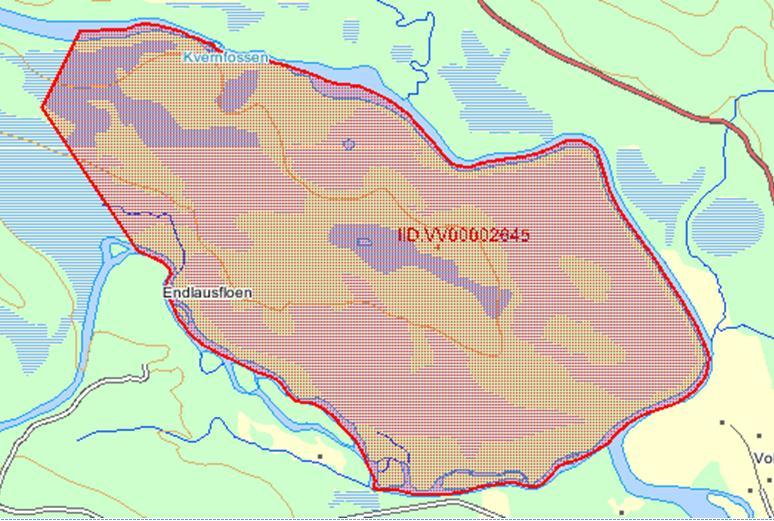 Figur 11. Figuren viser kart over Midtibrenna naturreservat.