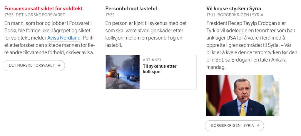 Notisinnhold på forsiden av nrk.no NRK publiserer fortløpende nyheter i notisformat på NRK.no/nyheter 12 % av notisene lenker ut av NRK.