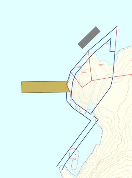 (a)oversikt over tiltaket inst i vågen, der det er planlagt utbetring av kaifrontar og