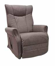 ROYAL Manuel recliner med gyngefunksjon. ROYAL Kvalitetsrecliner i sort hud/pvc.