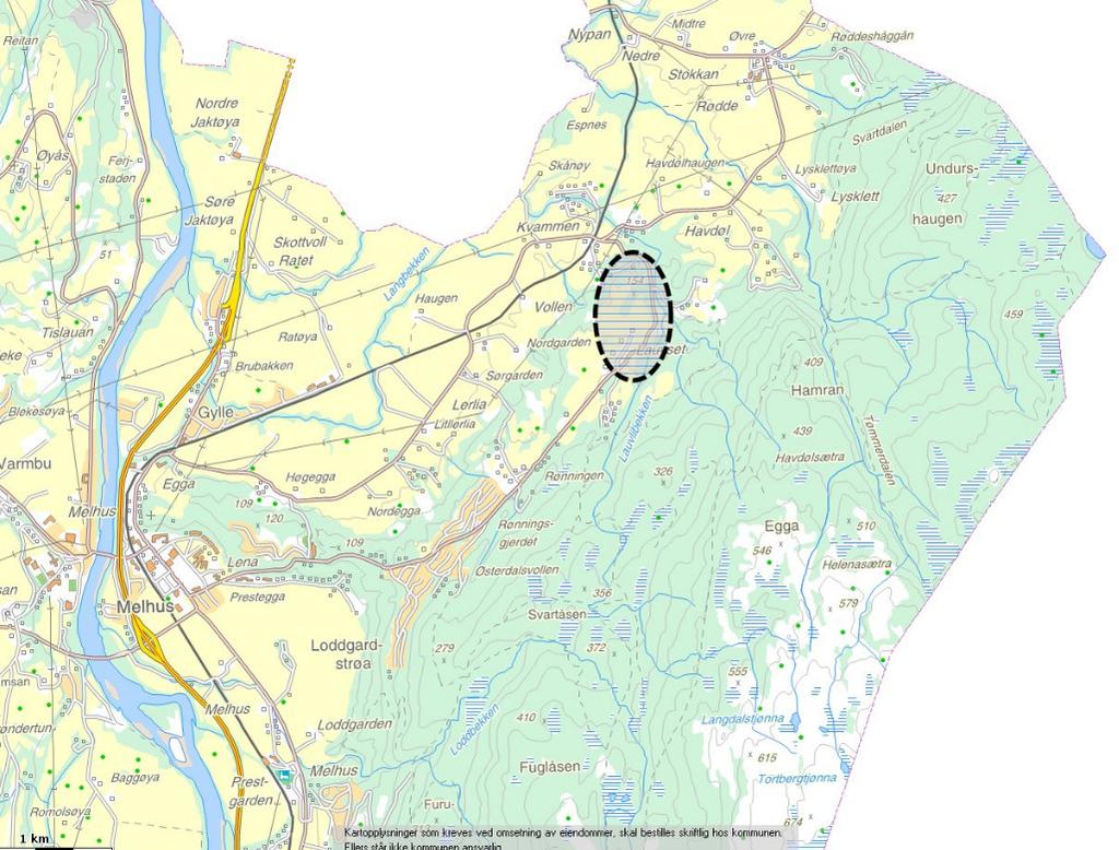 Detaljregulering Haugen gnr. 100, bnr. 3 m. fl Melhus kommune.