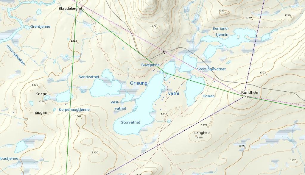 28.08.2017: Søknad fra Bjørn Ødegård, Lesja, til Lesja kommune om tillatelse til tiltak ved Grisungvatna. 05.09.