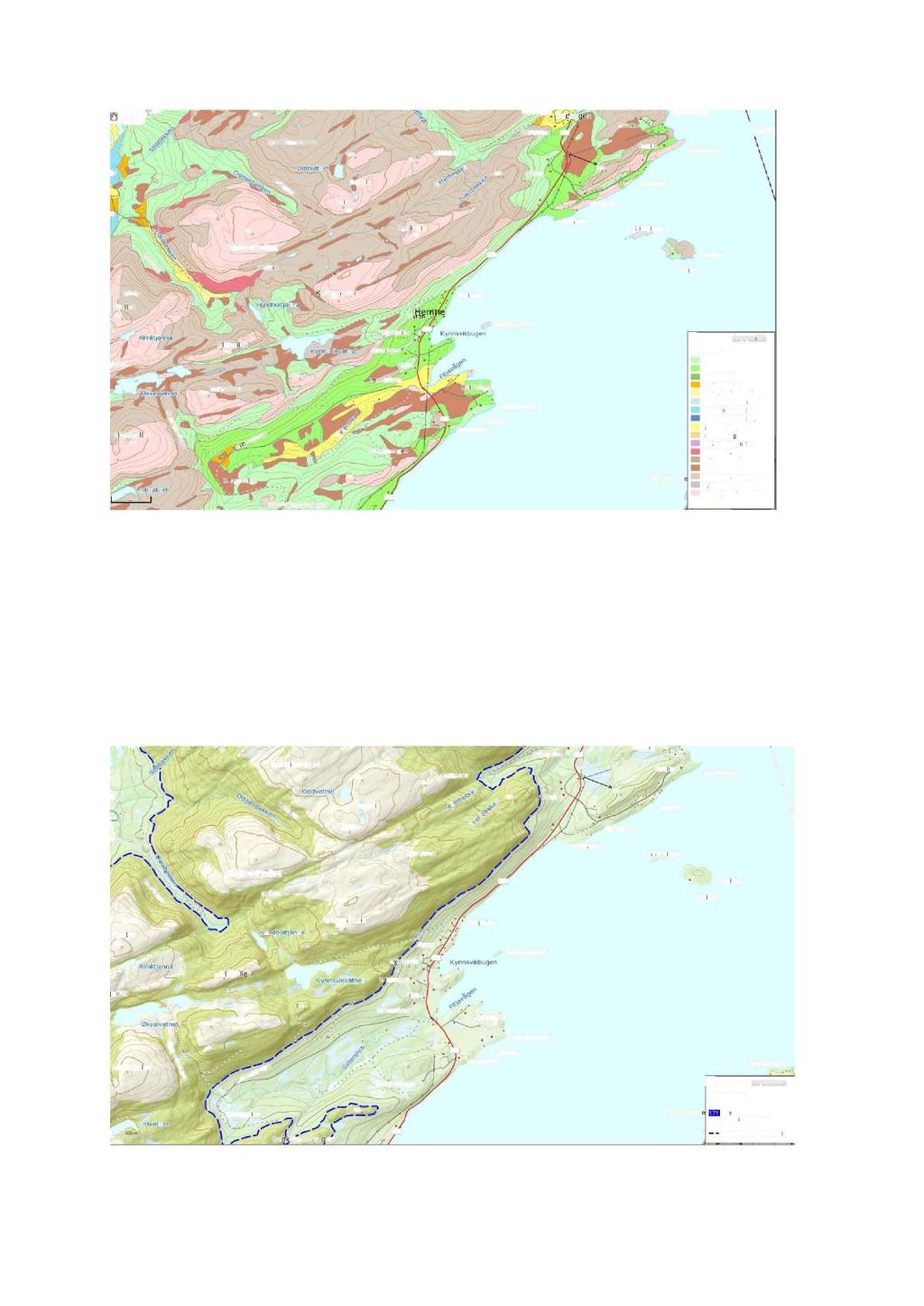 Figur 16 Løsmassekart / kvartærgeologiske kart 1:250000, NGU Det vurderte arealet ligger i en stabil moreneavsetning.