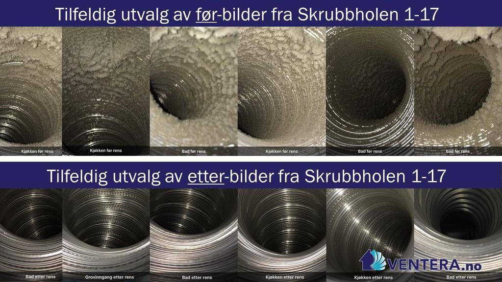 Referanse Hvem Beskrivelse Kontaktdetaljer Skrubbholen 1-17, Bogafjell 9 rekkehus som alle fikk videosjekk og alle hadde behov for rens.