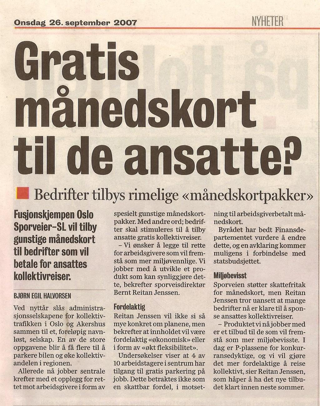 Skattefrie månedskort? Gratis parkering på arbeidsplassen er et til dels betydelig gode, som ikke beskattes.