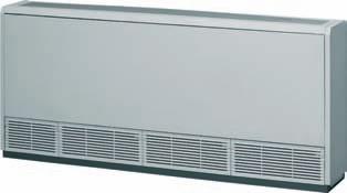 Inverter luft til luft varmepumper og aircondition Riello Inverter Extrema 410 FCS: Her I utgave med innedel for å henge nede på vegg som en fancoil/radiator.