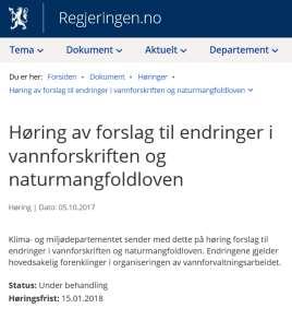 Forslag til endringer i vannforskriften Regional koordinering flyttes fra FK (vannregionmyndighet) til FM (vannregionkoordinator), pbl som hjemmel fjernes.