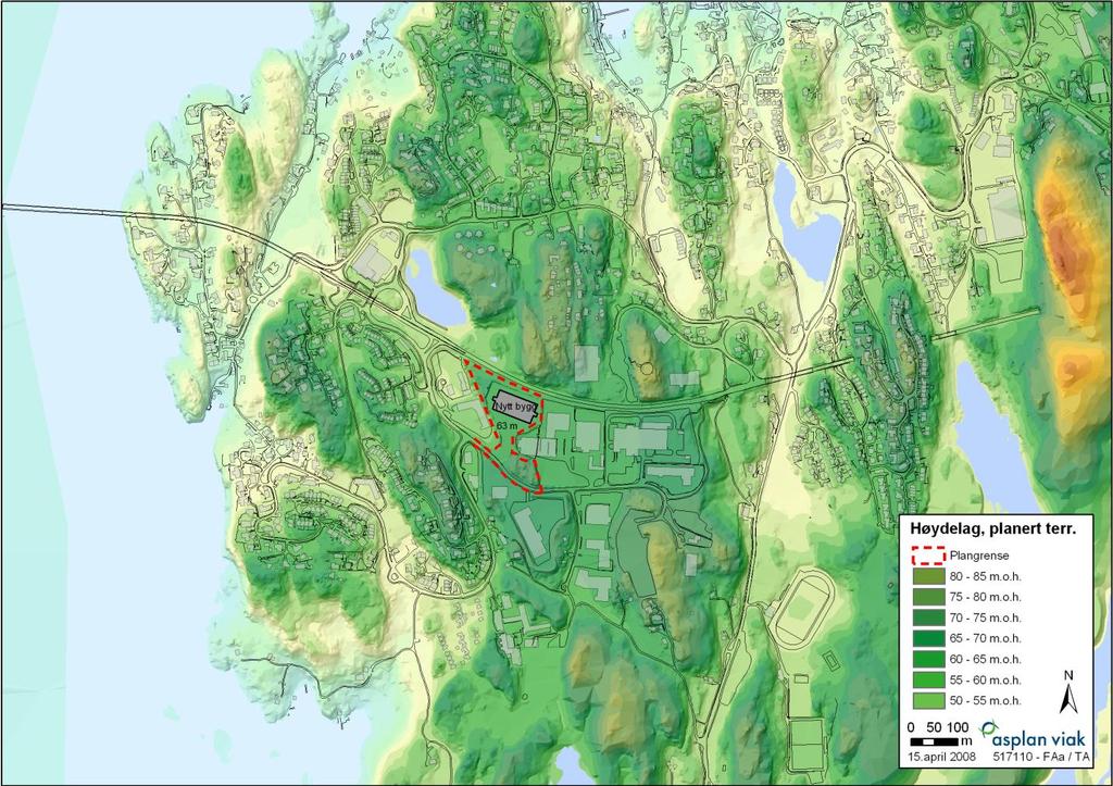 Landskap Det er sett nærmere på hvordan ny bebyggelse innenfor planområdet vil påvirke landskapet.