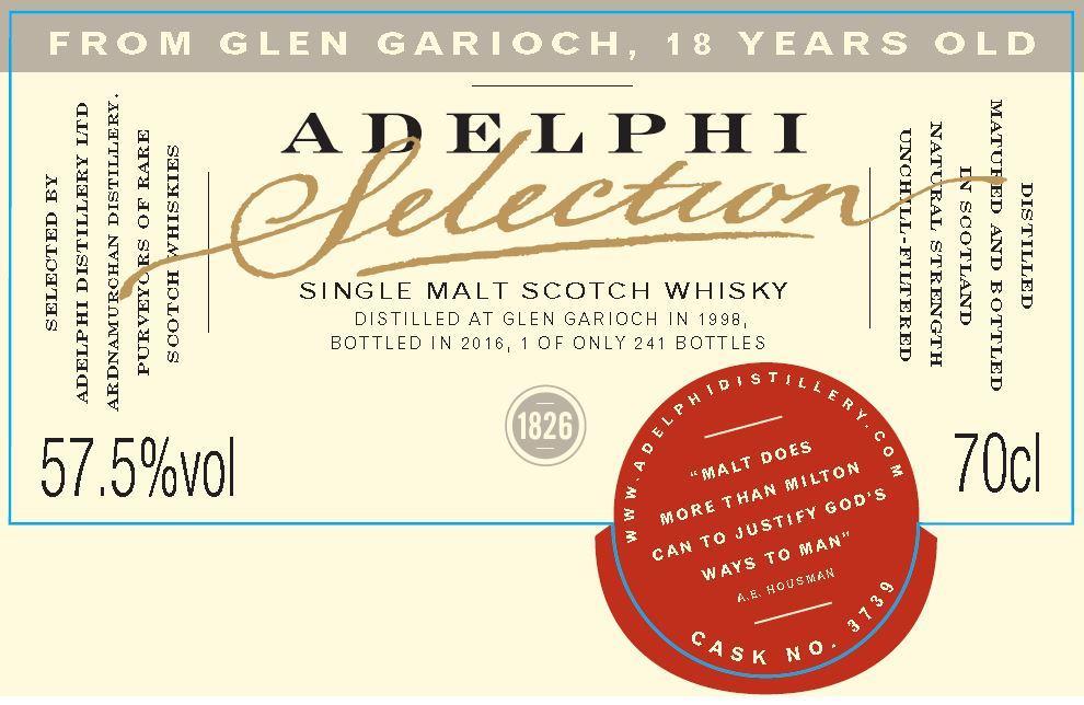 Adelphi Selection Caol Ila 2003 13 yo #301264 Destillert i 2003 på Caol Ila, lagret på et refill ex-sherry fat, tappet sommeren 2016 av Adelphi. Fatet ga fra seg 280 fl.