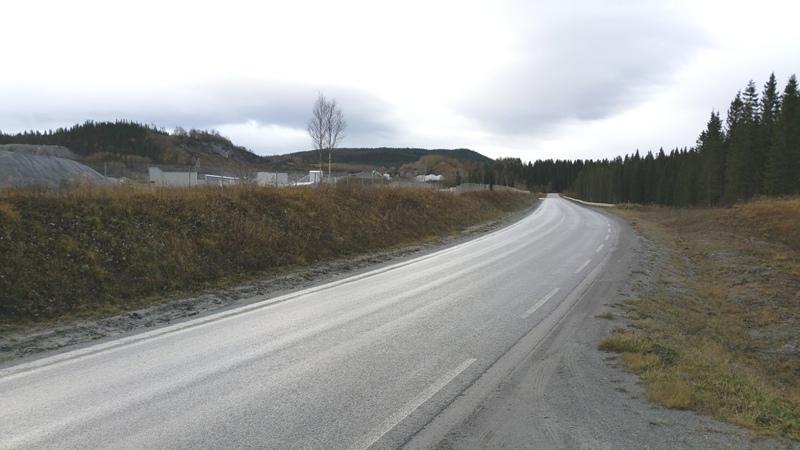 Figur 11 Skjermingsvoll langs fv 155. Hele bruddet er omgitt av gjerde eller adkomstveiene er stengt med bom eller store steiner.