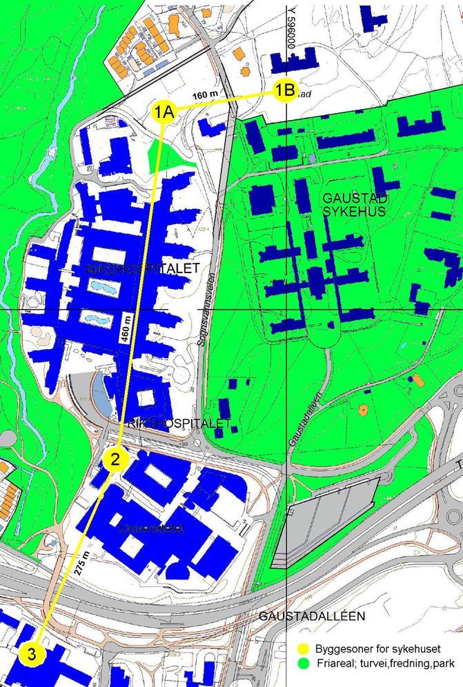 Trang og uhensiktsmessig tomt på Gaustad med betydelige bygge- og reguleringsproblemer mens det der Ullevål sykehus er god plass og godkjent reguleringsplan Fredning og regulering på Gaustad Tre