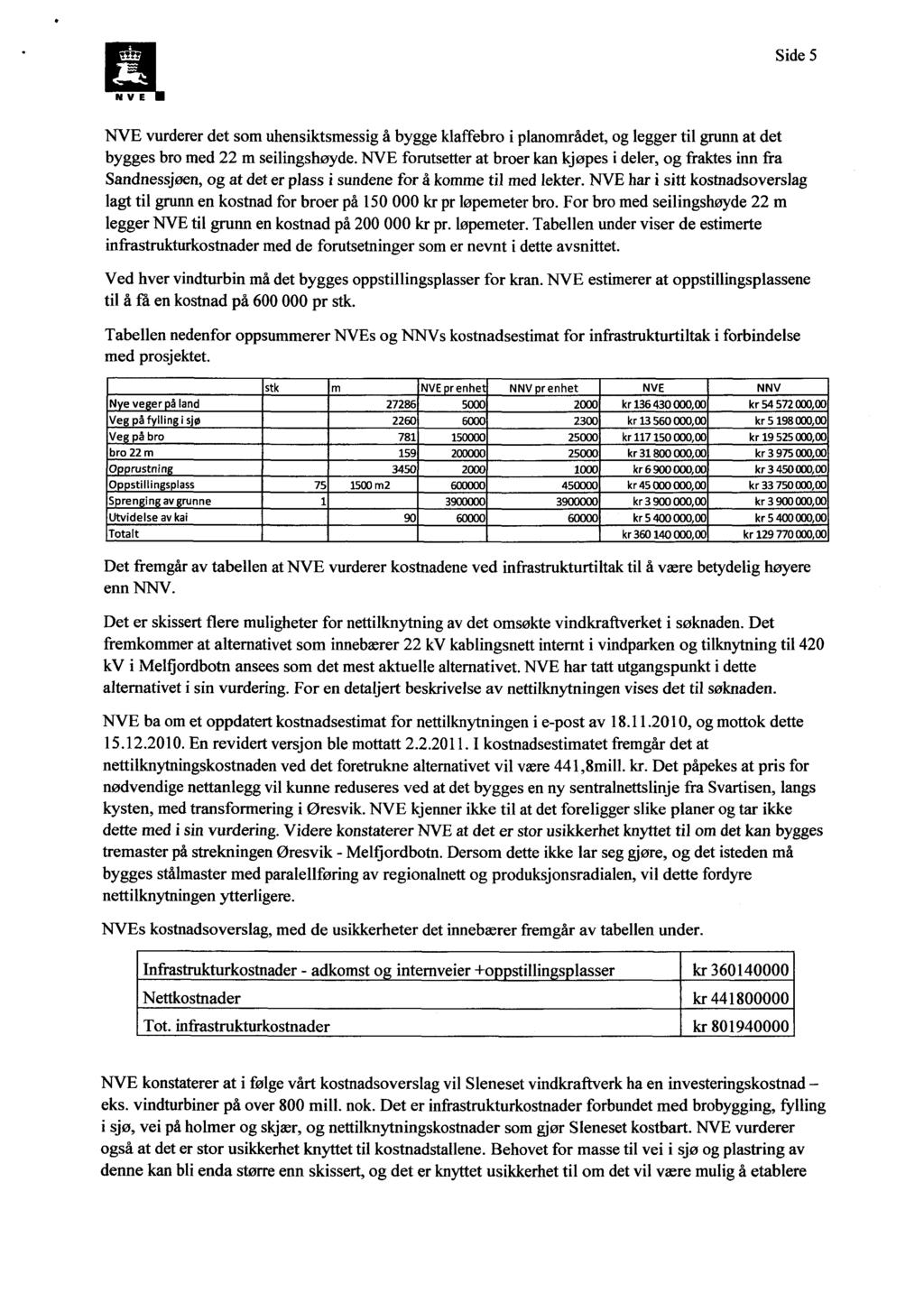 Side 5 NVE NVE vurderer det som uhensiktsmessig å bygge klaffebro i planområdet, og legger til grunn at det bygges bro med 22 m seilingshøyde.