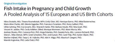 JAMA Pediatr. 2016; CONCLUSIONS AND RELEVANCE High maternal fish intake during pregnancy was associated with increased risk of rapid growth in infancy and childhood obesity.