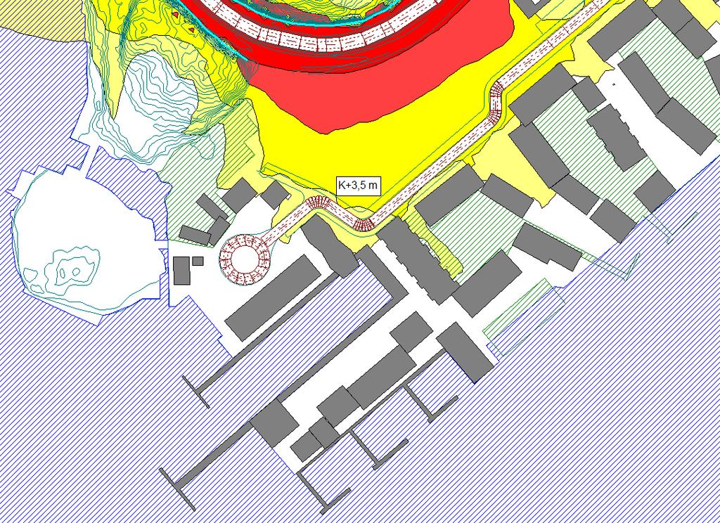 4.1 Utbyggingsplan 4.1.1 Utbygging først langs sjøen Det er ønske om å starte utbyggingen lengst sørvest nærmest sjøen. Vedlegg 2A, 3A og 3B viser beregnet støynivå i hhv.