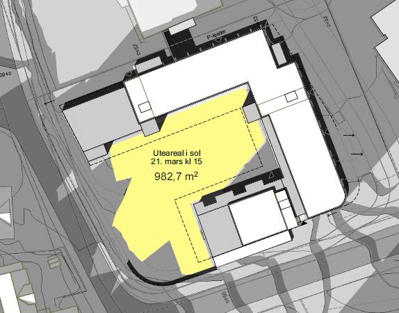 Maksimum tillatt bruksareal er satt til 9 300 m 2 BRA som vist på plankartet. Boligformål skal være på minimum 5 500 m 2 BRA.