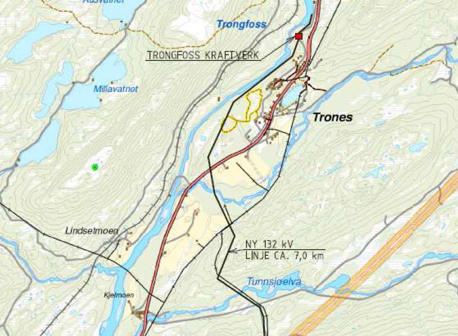 kraftstasjon er vist i figur 4. Denne traseen omsøkes ikke her.