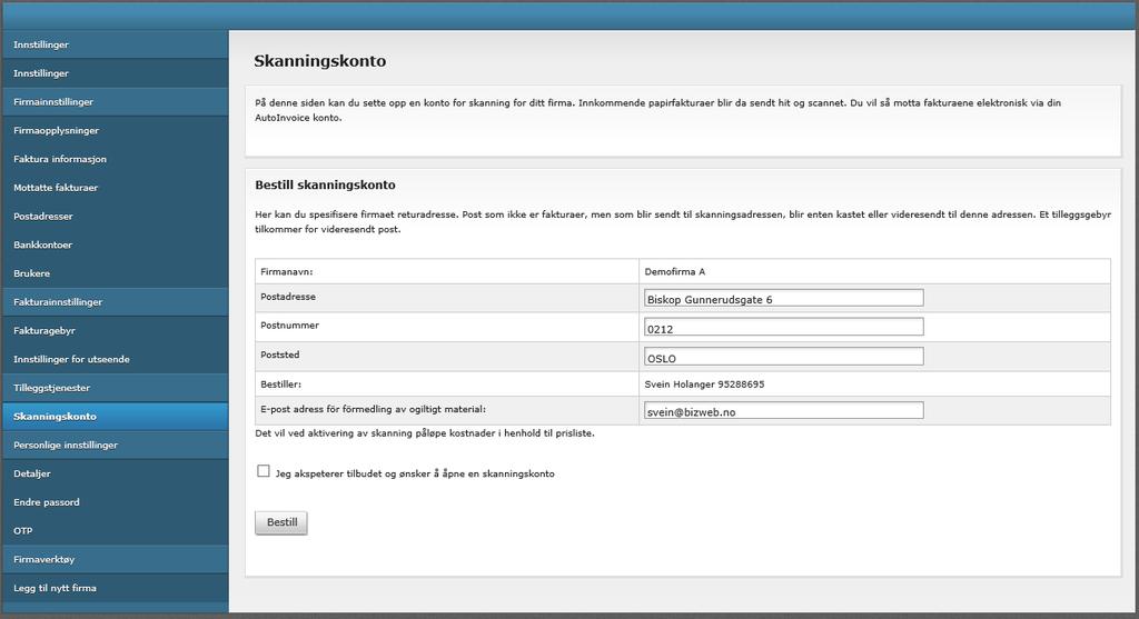 e. Hvis du nå har aktivert mottak av fakturaer i AutoInvoice, bør du samtidig registrere deg for mottak i ELMA-registeret for å få fullt utbytte av mottak av fakturaer elektronisk.