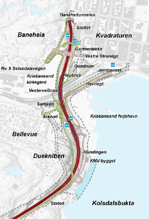 (1) E18/E39 Gartnerløkka- Kolsdalen Parsell 1 E18/E39 L=1400m