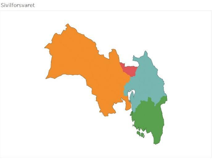 Figur 5: Inndeling av sentrale beredskapsetater i Viken fra 2019 I figuren under har vi gjort en opptelling av antall etatsregioner som med vil inngå i Viken sammenlignet med de øvrige fylkene fra