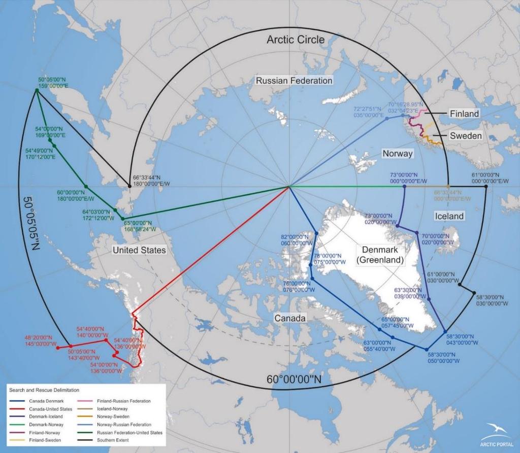 Søk og redning i Arktis SAR-ansvaret delt mellom de