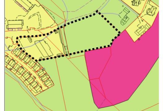 Ny skole annet sted. Lyfjell. Når? Lilla område er i dag reg. til bo- og omsorgssenter. Må omreguleres. 2017 innspill til KP arealdel: BHG + LNF foreslås omdisponert til BHG.