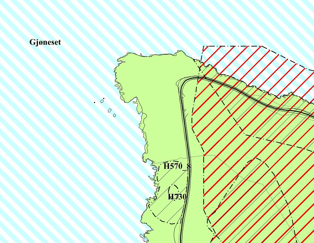 2 Planstatus for eigedomen: Utsnitt av arealstatus i kommuneplanen