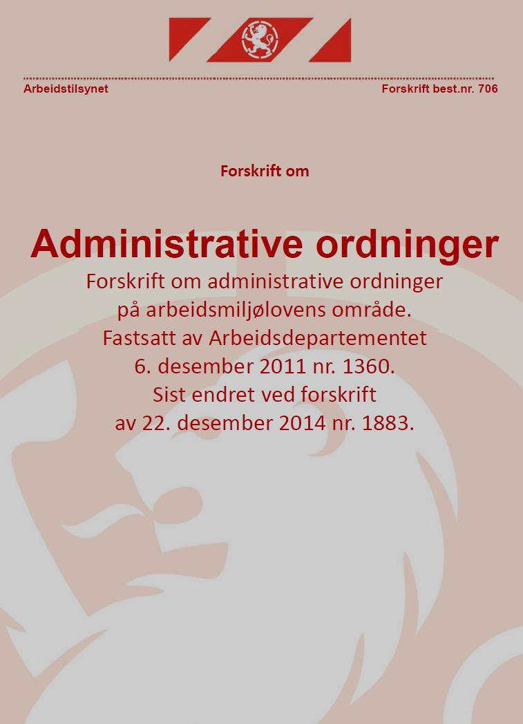 Forskrift om Administrative ordninger 8-7.