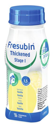 Thickened Proteinrik tilskuddsdrikk med fortykket konsistens En kilde til vitamin D3 Energirik Proteinrik Til bruk ved svelgeproblemer (dysfagi).