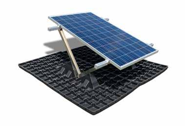BauderSOLAR Produktoversikt Underkonstruksjon for flate-/grønne tak BauderSOLAR UK FD Komplett underkonstruksjon for innrammede solcelle paneler.