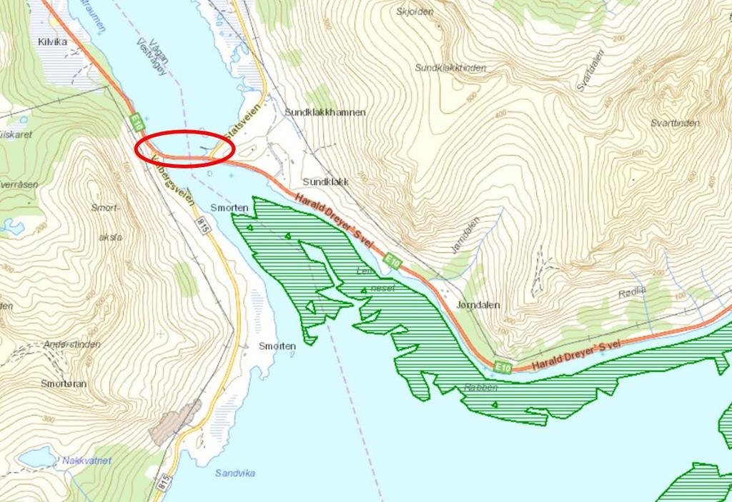 Vår referanse: side 7 av 7 Marint naturmangfold Naturtypen skjellsand er registrert langs store deler av Gimsøysundet.