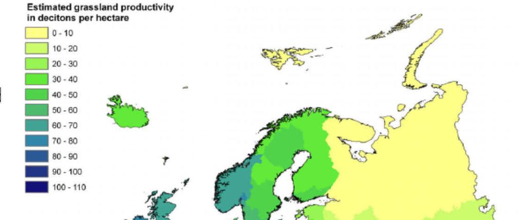 Avlingspotensialet i eng er høgt, også samanlikna med andre delar av Europa