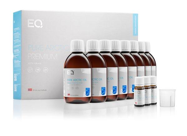 EQ PURE ARCTIC OIL PREMIUM PRE-PAID MED 1 EQ OMEGA-3 TEST KIT * Ren omega-3 olje fra 100 % arktisk villfisk For deg som allerede har tatt din første EQ Omega-3 Test: EQ Pure Arctic Oil Premium