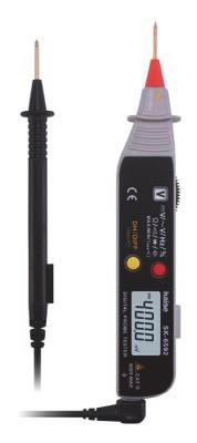 Digital penn-multitester SK 6592 Et enkelt og solid penn-multimeter for feilsøking og kontroll. Måler Spenning AC/DC opp til 460V, motstand og diodetest.