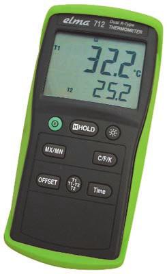 Med sitt store måleområde (fra -50 C til 1000 C) er dette termometeret anvendelig i mange forskjellige applikasjoner. Elma 615 har lasersikte og justerbar emissivitestfaktor.