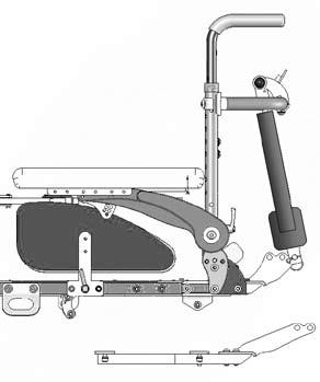 bruk hullet på 430mm i den nedre braketten for en setedybde på 430mm.