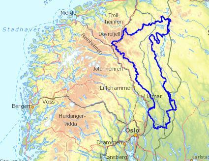 4 Kort presentasjon av vannområdet Vannområde Glomma er et stort vannområde med et areal på 19 998 km 2. I alt 30 kommuner i fylkene Sør-Trøndelag, Oppland og Hedmark har arealer i vannområdet.