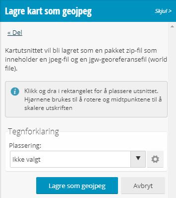 Lagre kart som geojpeg Du kan endre omriss direkte i kartet på samme måte som for «lag